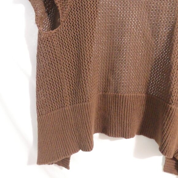 RAFAELLA | medium | Brown Short Sleeve Knit Open Front Cardigan - Shrug | NWOT - Picture 12 of 14